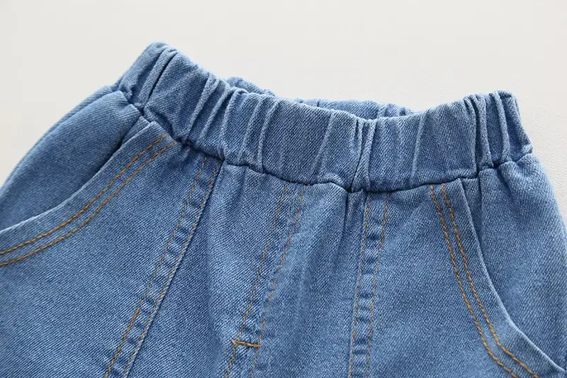 Summer Striped T-Shirt Shorts Set for Boys Blue Cotton — feature 8