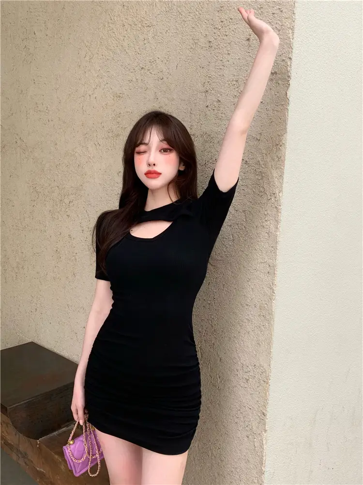 Women Fake Two-Piece Dress Summer 2025 Cut Out Hip-Hugging Skirt — feature 12