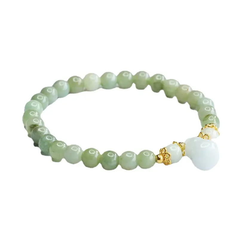 Guan Yu Natural Jade Bracelet Myanmar A-Grade Green - Image 5