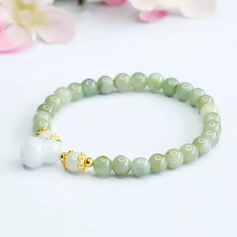 Guan Yu Natural Jade Bracelet Myanmar A-Grade Green — feature 5