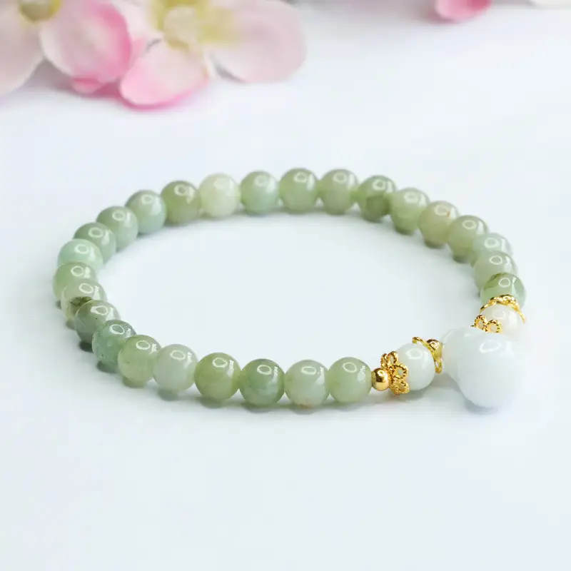 Guan Yu Natural Jade Bracelet Myanmar A-Grade Green — feature 6