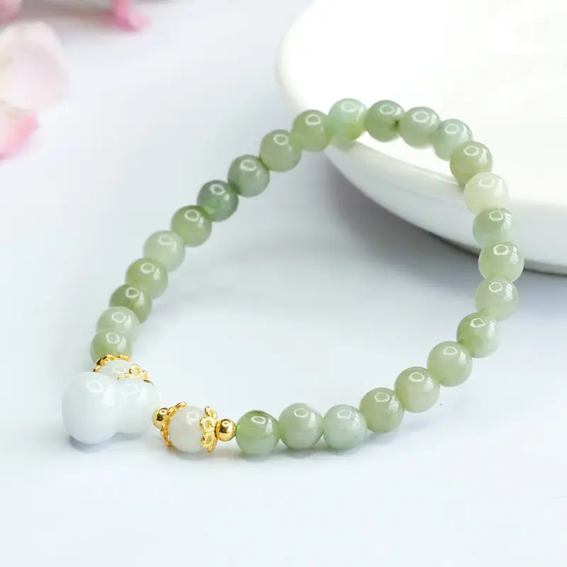 Guan Yu Natural Jade Bracelet Myanmar A-Grade Green — feature 7