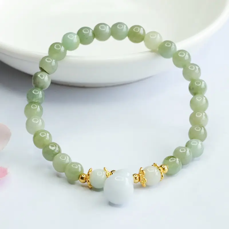 Guan Yu Natural Jade Bracelet Myanmar A-Grade Green — feature 9