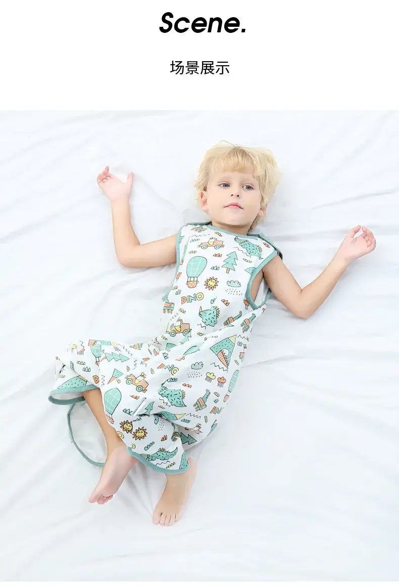 Baby Sleeping Bag Spring Autumn Summer Thin Gauze Anti-Jumping — feature 11