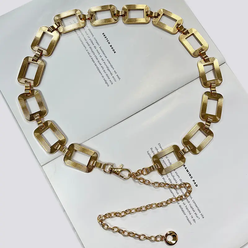 Gold Square Chain Bracelet for Women - Image 4