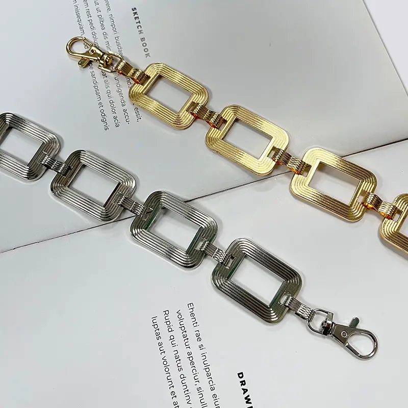 Gold Square Chain Bracelet for Women - Image 5