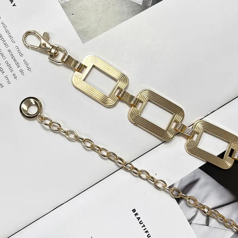 Gold Square Chain Bracelet for Women - Image 6