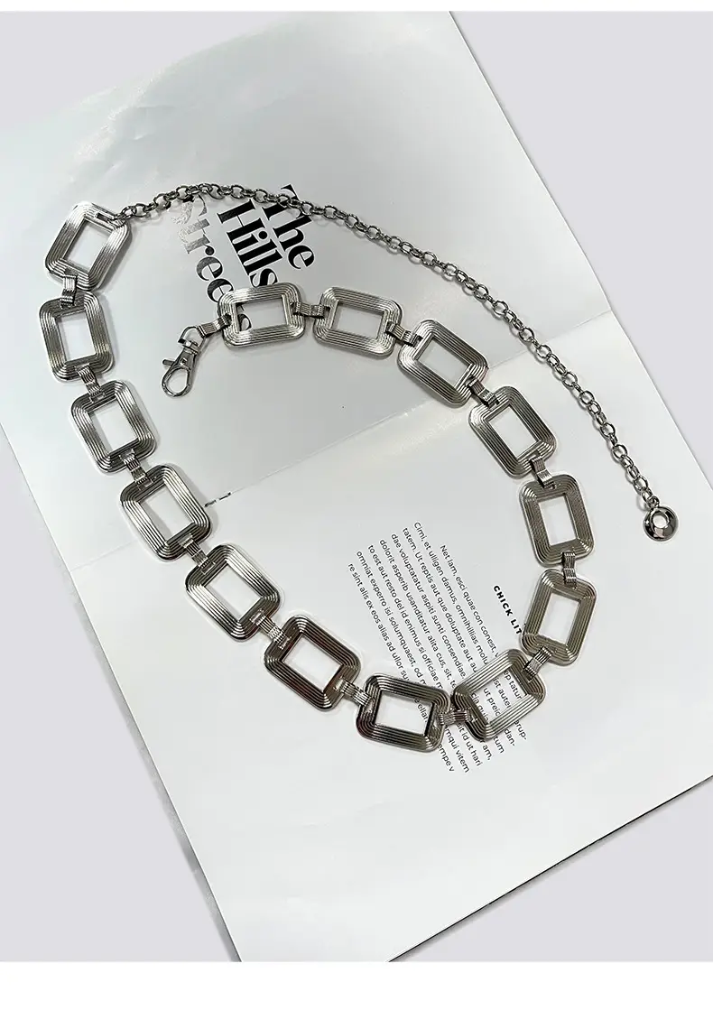 Gold Square Chain Bracelet for Women — feature 11