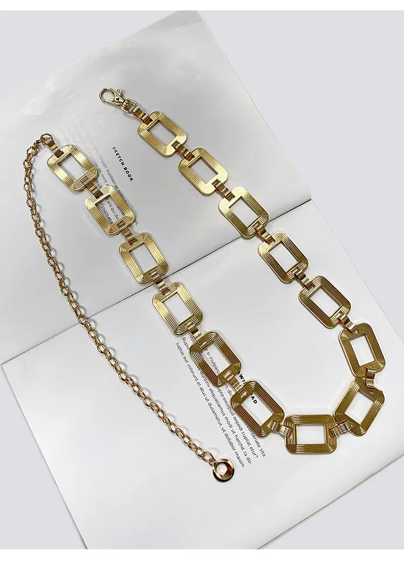 Gold Square Chain Bracelet for Women — feature 12