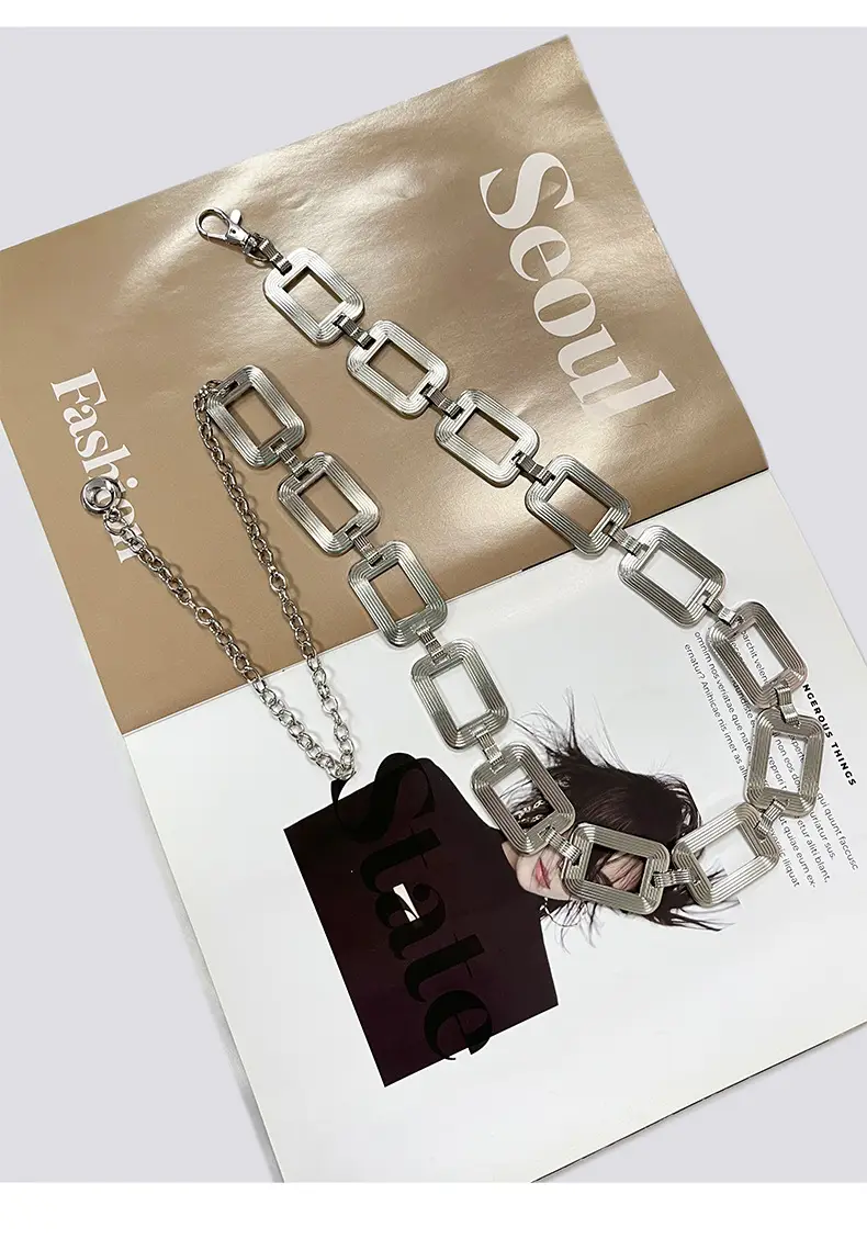 Gold Square Chain Bracelet for Women — feature 13