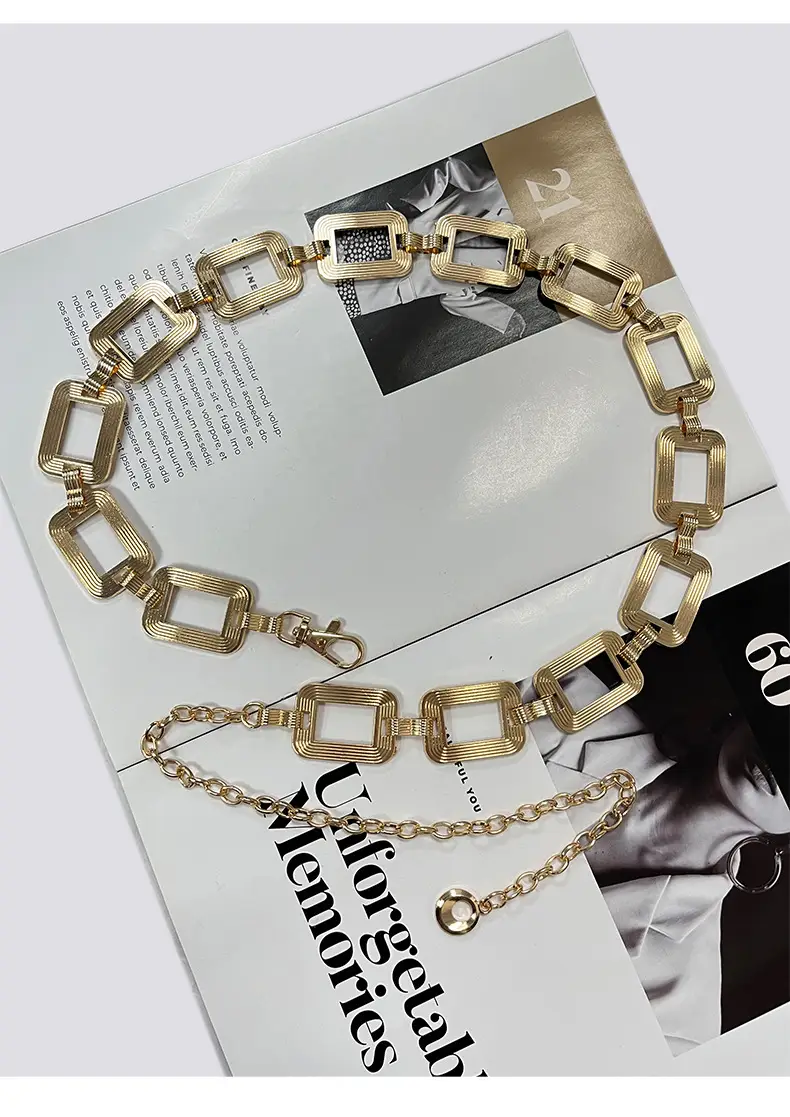 Gold Square Chain Bracelet for Women — feature 14
