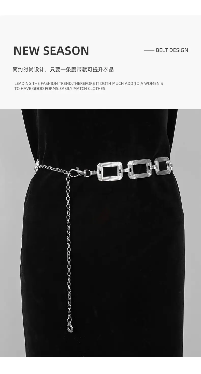 Gold Square Chain Bracelet for Women — feature 6