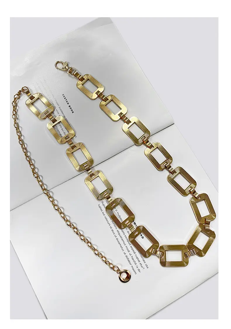 Gold Square Chain Bracelet for Women — feature 7