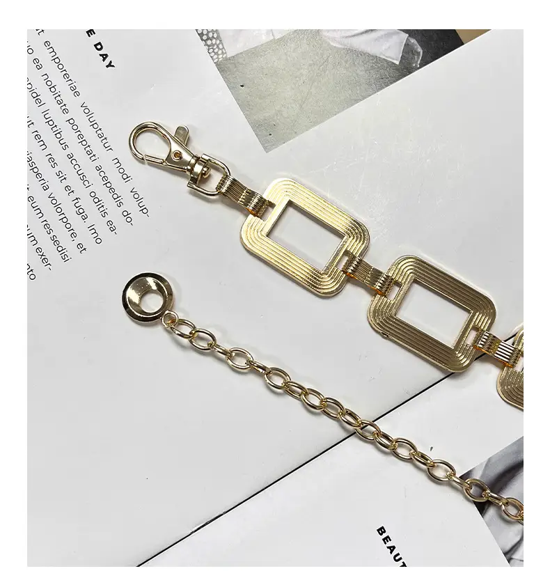 Gold Square Chain Bracelet for Women — feature 8