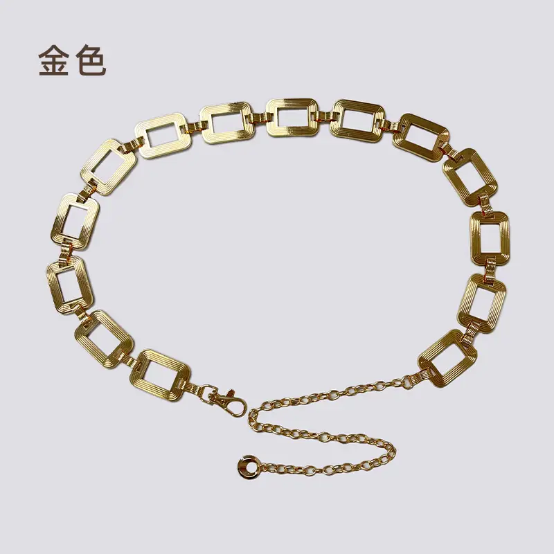 Gold Square Chain Bracelet for Women