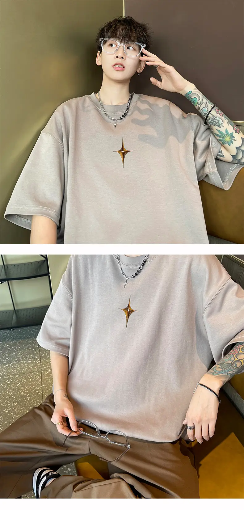 Men Maroon 3/4 Sleeve T-Shirt Pure Cotton Summer Wear — feature 13