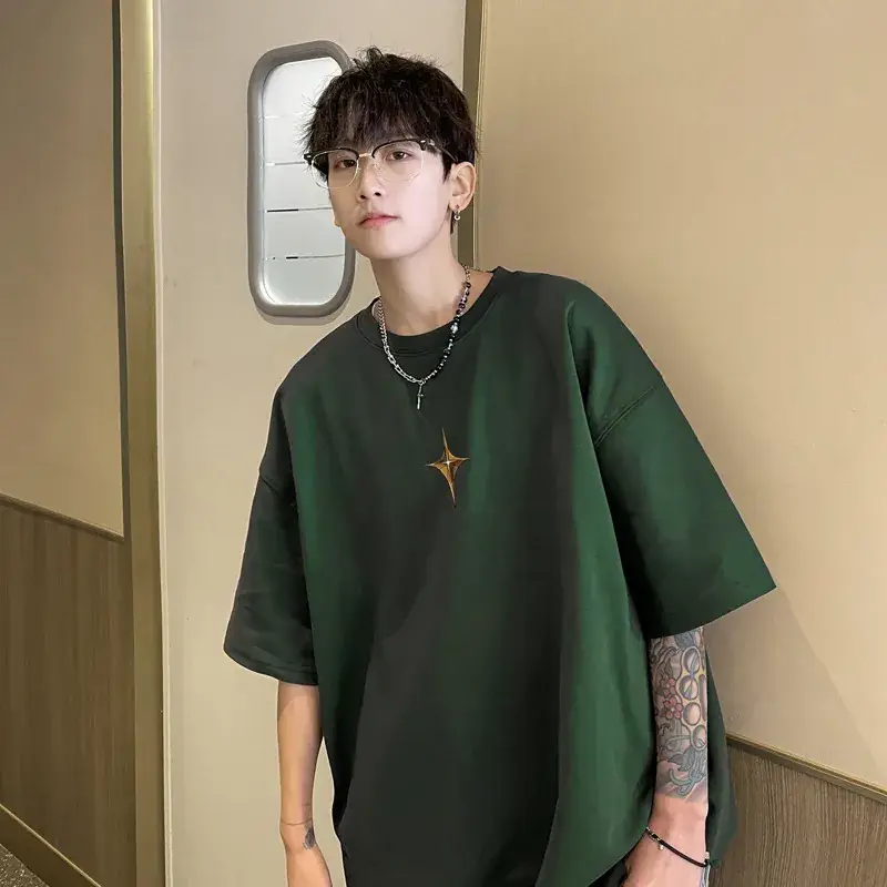 Men Maroon 3/4 Sleeve T-Shirt Pure Cotton Summer Wear