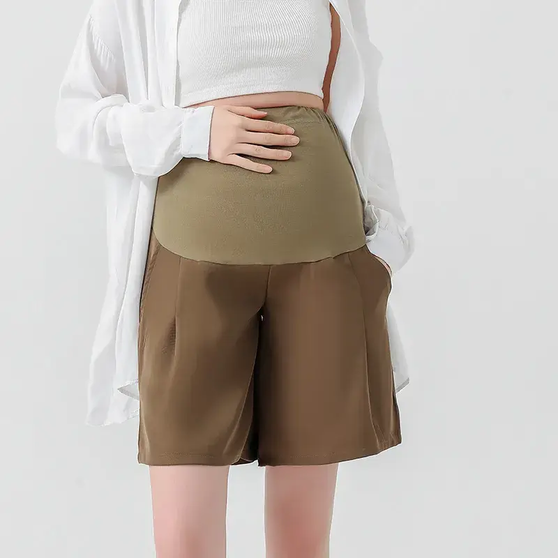 Maternity Shorts with Belly Support Belt & Leggings Set - Image 2