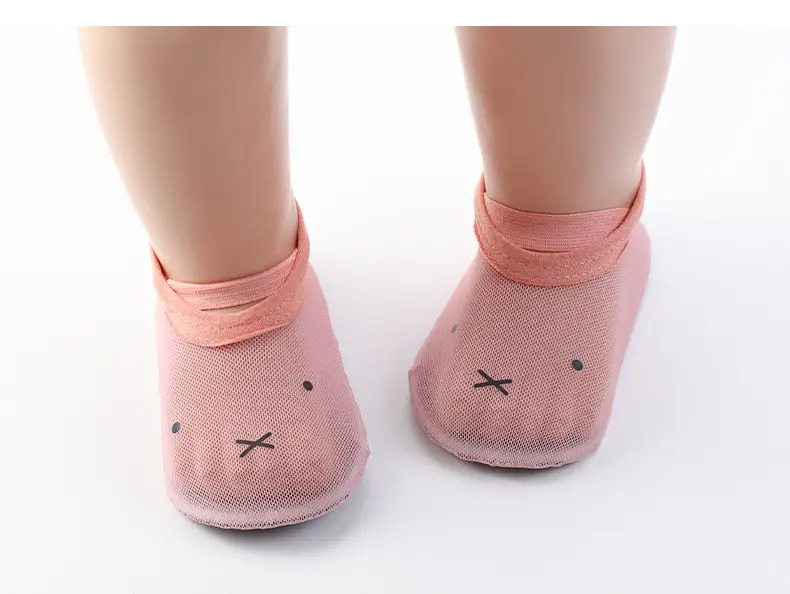 Baby Cat Face Slip-On Shoes Mint Green β feature 14
