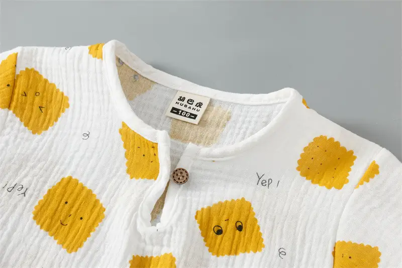 Children Printed Cotton Linen Shorts Suit Summer Baby — feature 6