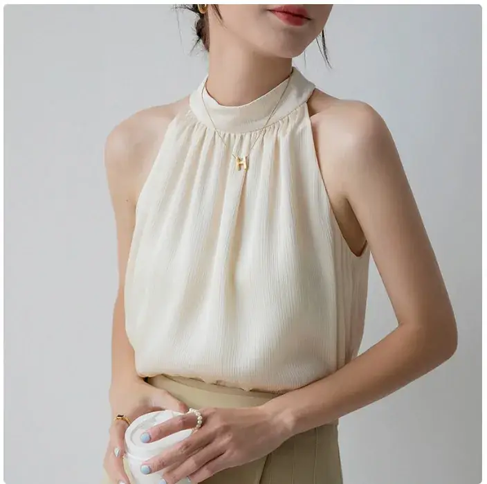 Summer Halter Neck Camisole Chiffon Sleeveless Vest