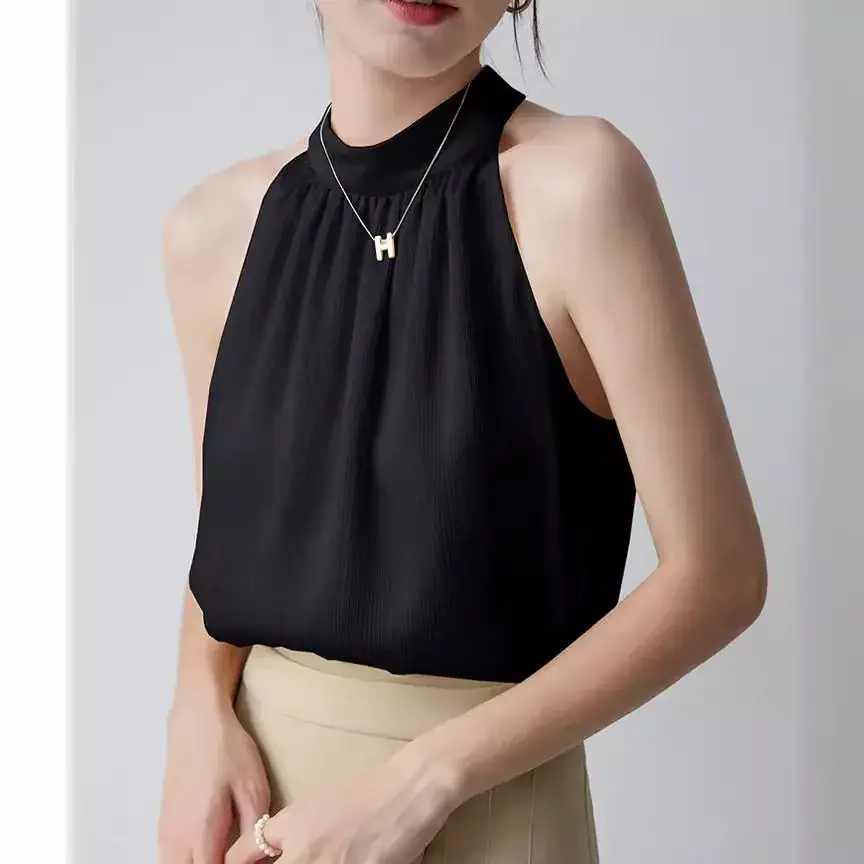 Summer Halter Neck Camisole Chiffon Sleeveless Vest