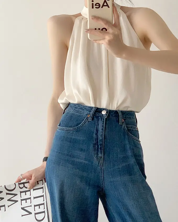 Summer Halter Neck Camisole Chiffon Sleeveless Vest — feature 24