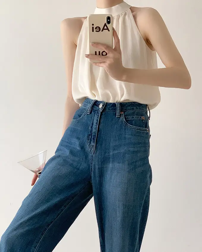Summer Halter Neck Camisole Chiffon Sleeveless Vest — feature 32