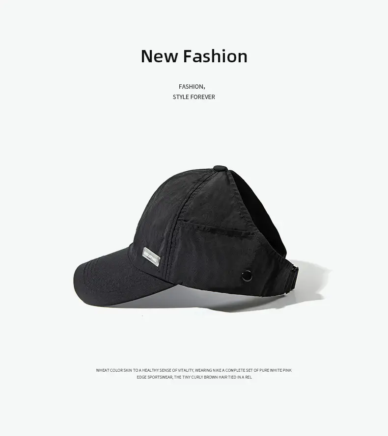 Black Waterproof Sports Cap for Women Summer — feature 7