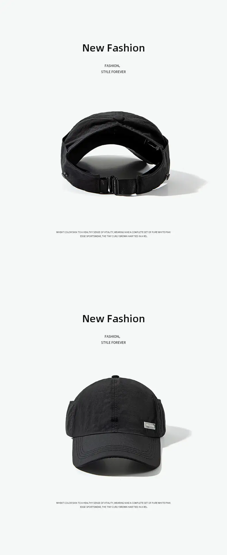 Black Waterproof Sports Cap for Women Summer — feature 8