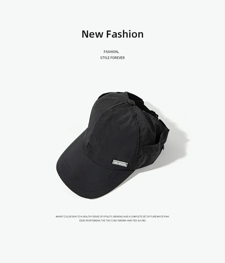 Black Waterproof Sports Cap for Women Summer — feature 9