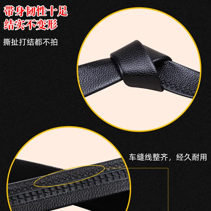 Men's Genuine Leather Belt Automatic Buckle Wholesale Business - Image 5