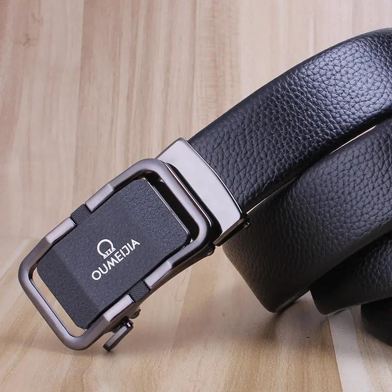 Men's Genuine Leather Belt Automatic Buckle Wholesale Business - Image 3
