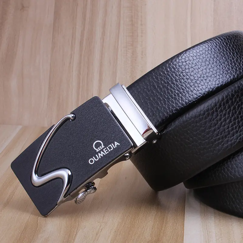 Men's Genuine Leather Belt Automatic Buckle Wholesale Business