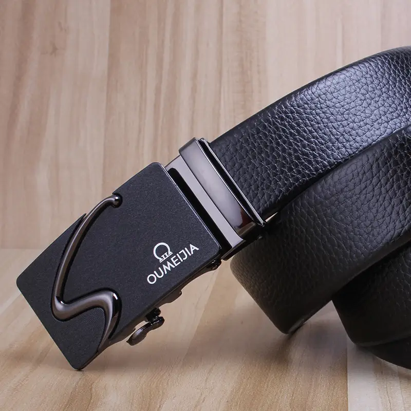 Men's Genuine Leather Belt Automatic Buckle Wholesale Business - Image 2