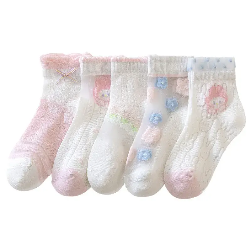 Children's Light Princess Cotton Socks Summer Thin