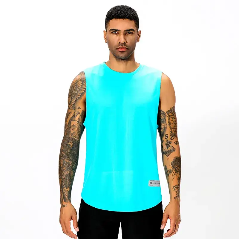Men's Teal Sleeveless Vest & Shorts Set