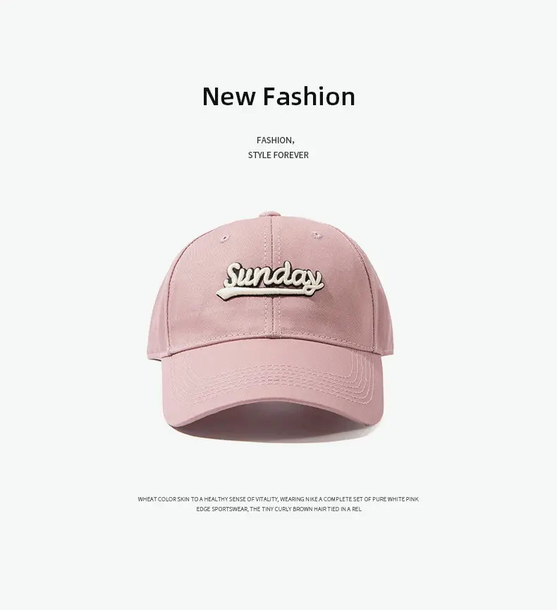Sunday Lettered Canvas Cap Extra Large Navy — feature 10