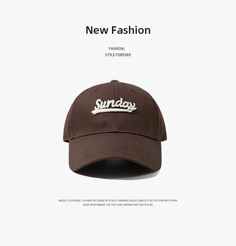 Sunday Lettered Canvas Cap Extra Large Navy — feature 5