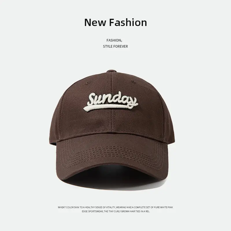 Sunday Lettered Canvas Cap Extra Large Navy - Image 8