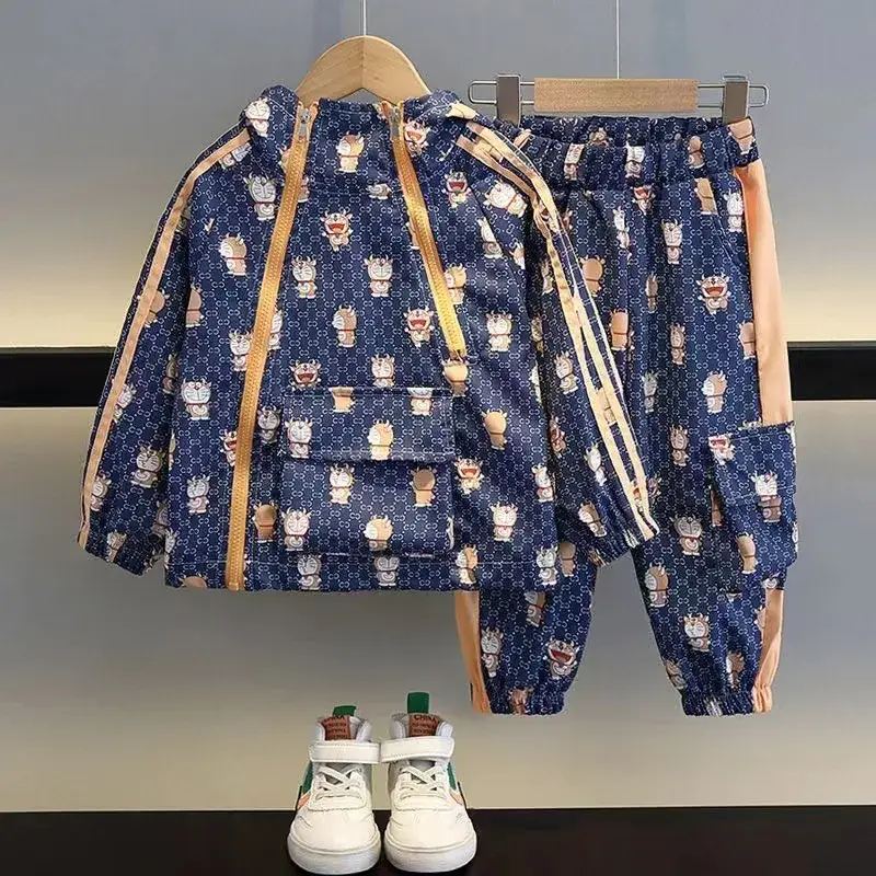 Boys Printed Hoodie & Pants 2023 Suit — feature 1