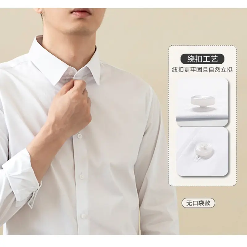 Men Blue Button Down Shirt with Tie - Image 19
