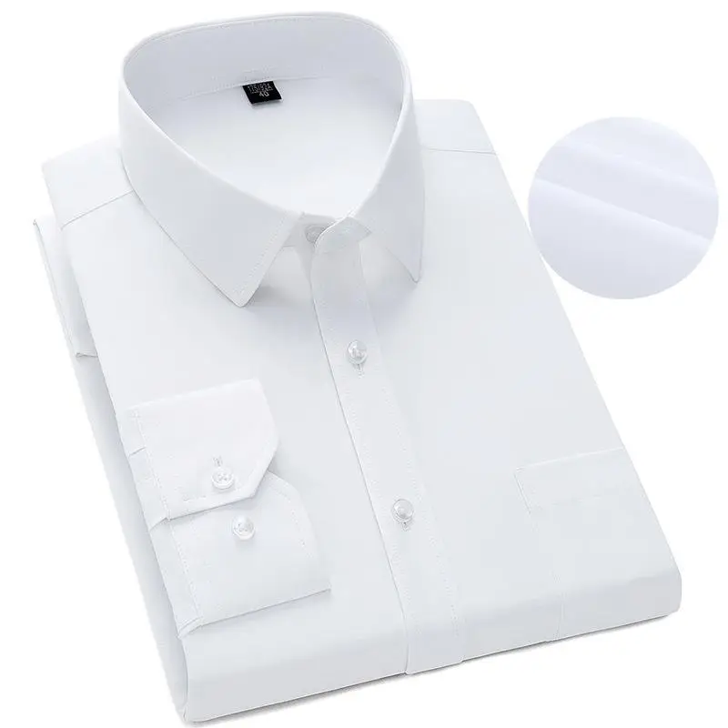 Men Blue Button Down Shirt with Tie - Image 21