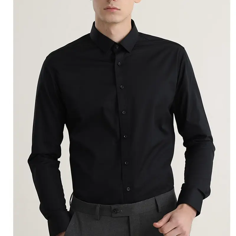 Men Blue Button Down Shirt with Tie — feature 21