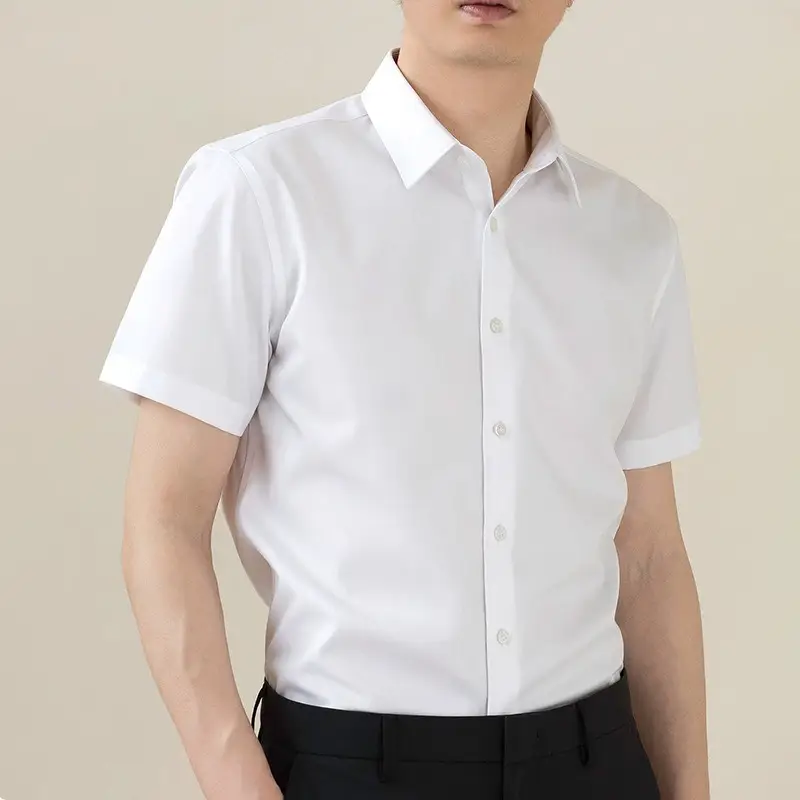 Men Blue Button Down Shirt with Tie — feature 23