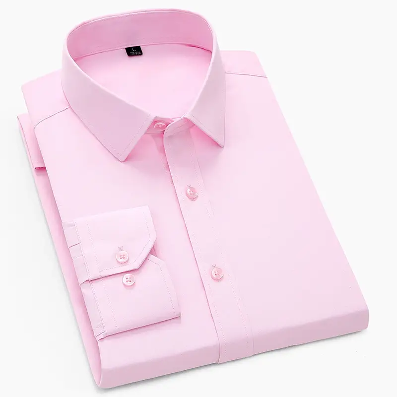 Men Blue Button Down Shirt with Tie - Image 5