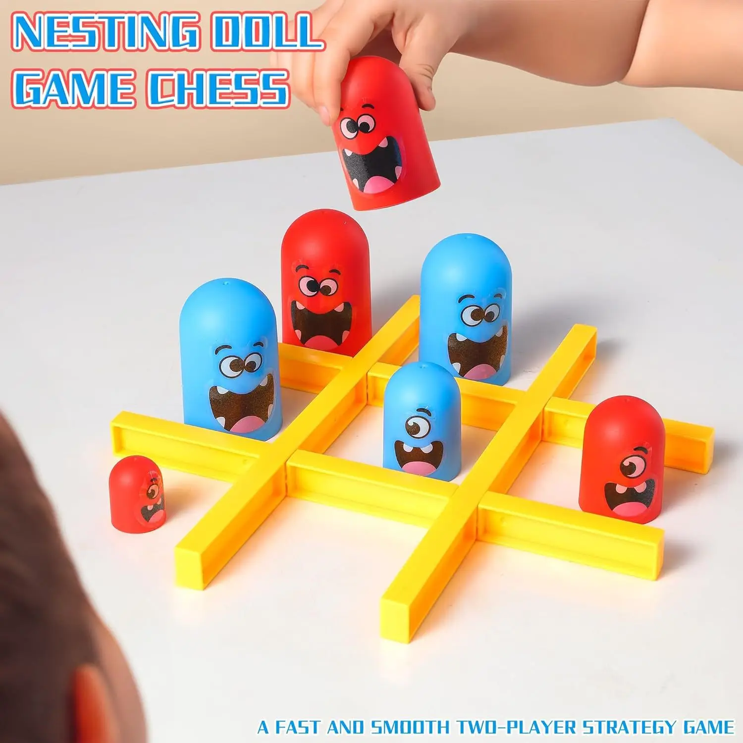 Tic Tac Toe for Boys Red Blue Yellow Toy Game — feature 6