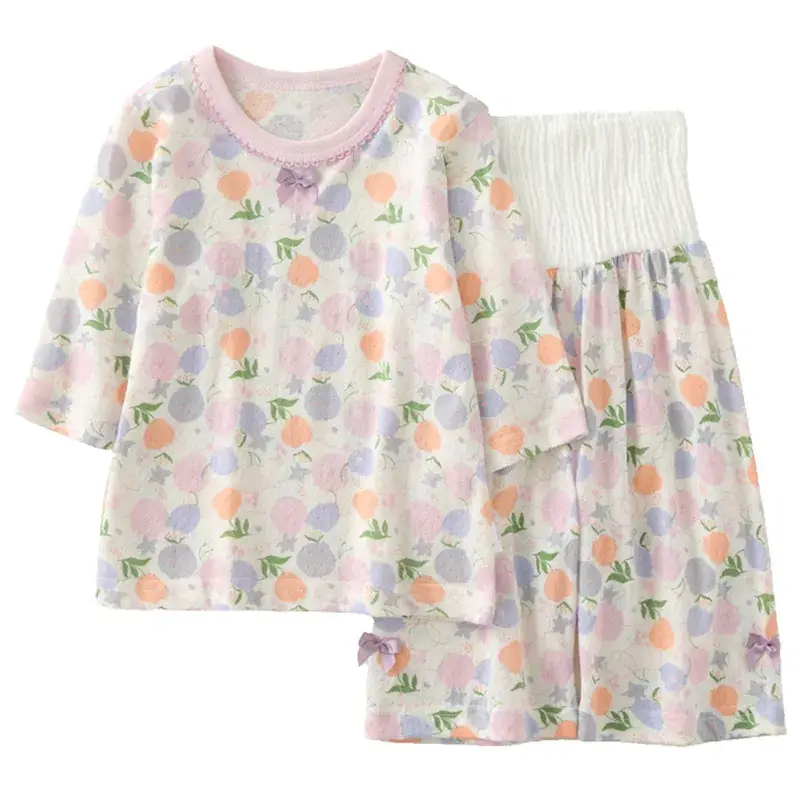 2023 Floral Baby Pajamas High Waist Belly Protector - Image 10