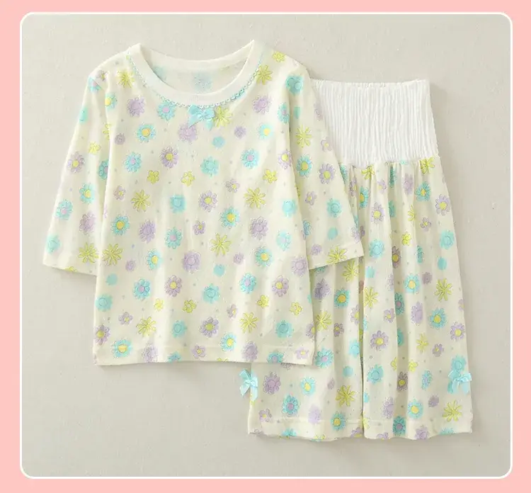 2023 Floral Baby Pajamas High Waist Belly Protector — feature 17