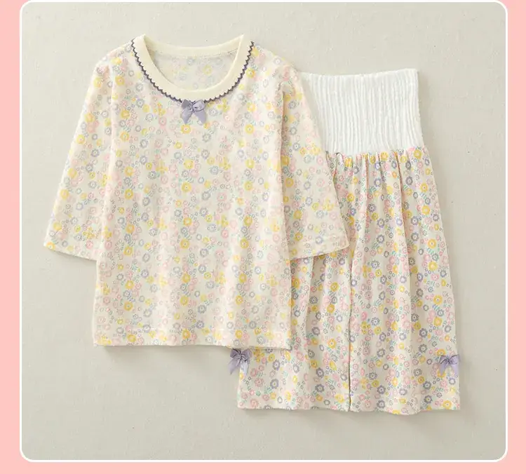 2023 Floral Baby Pajamas High Waist Belly Protector — feature 21